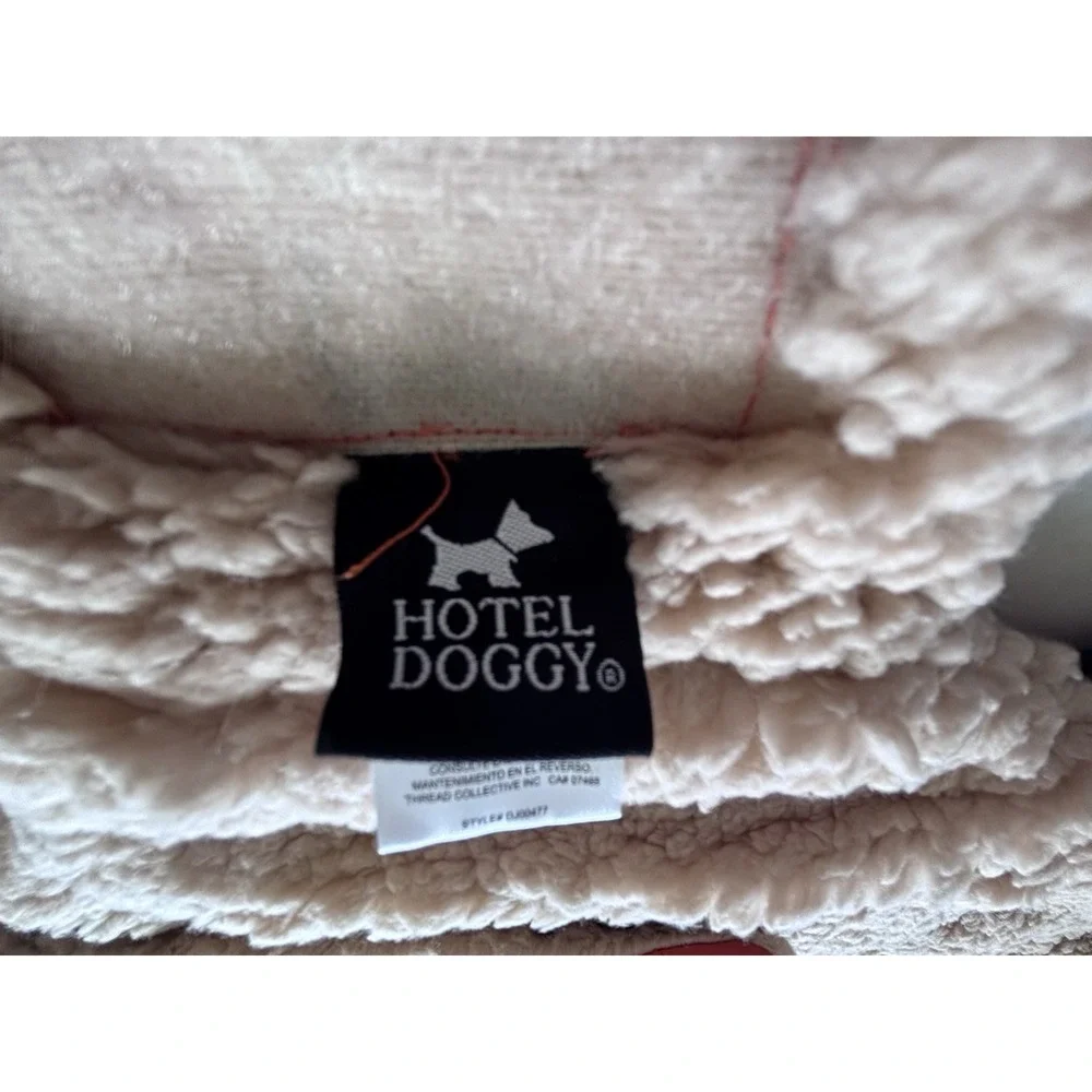 Hotel Doggy Pet Sherpa Lined Winter Dog Coat Jacket Orange Quilted Size: XL